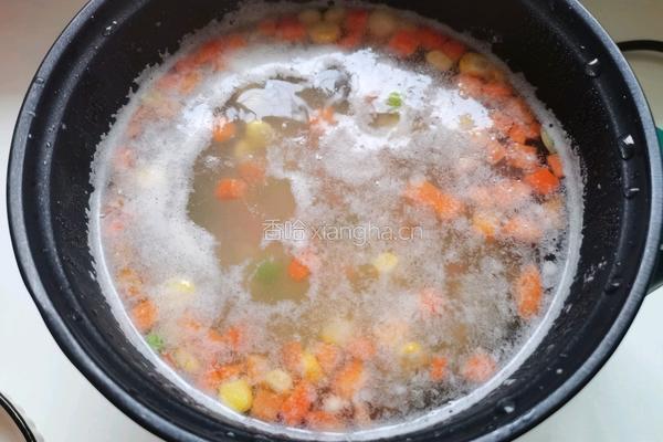 杂蔬鸡肉粥的做法图解5