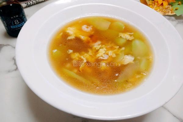 菜杆虾仁鸡蛋汤的做法图解8