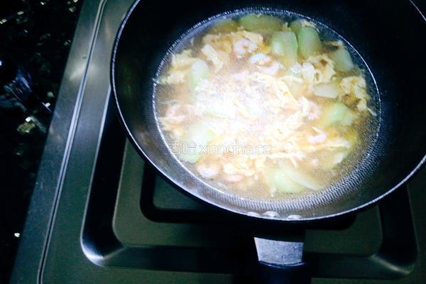 菜杆虾仁鸡蛋汤的做法图解7