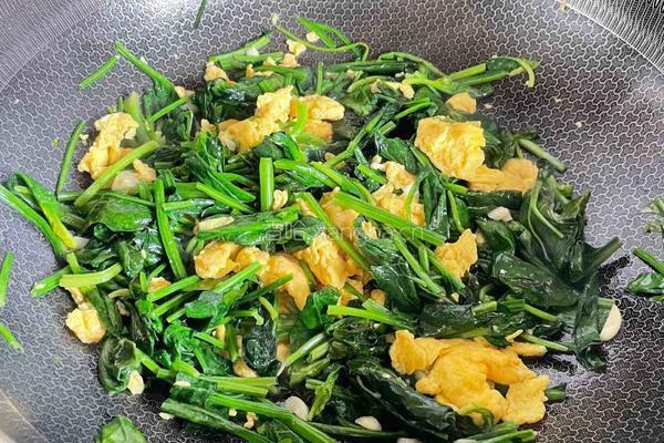 菠菜炒蛋的做法图解6