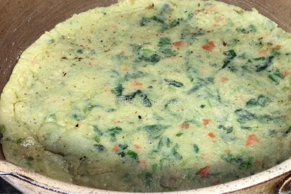 芥菜苗鸡蛋饼的做法图解7