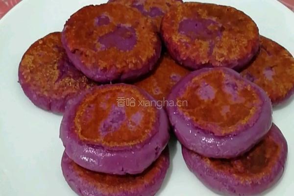 紫薯豆沙饼的做法图解9