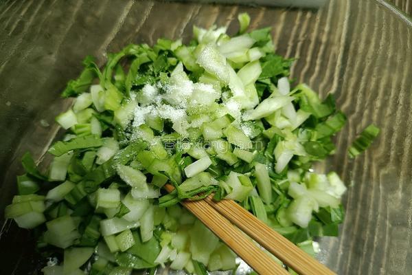 小白菜鸡蛋饼的做法图解2