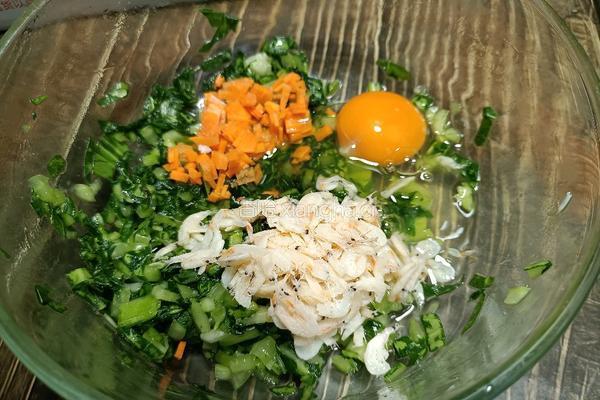 小白菜鸡蛋饼的做法图解4