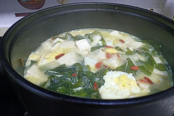 裙带菜豆腐汤的做法图解11