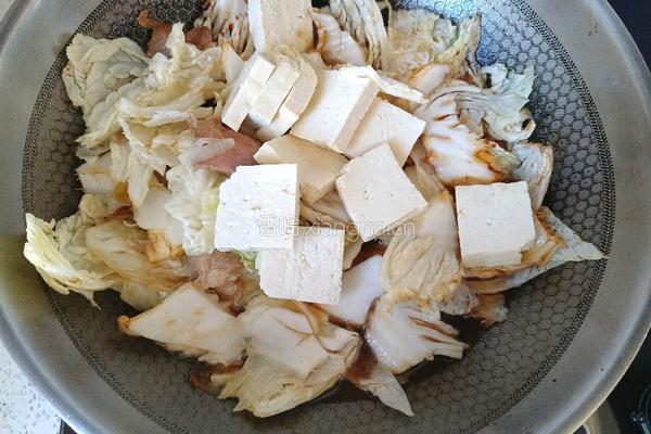 白菜炖豆腐的做法图解7