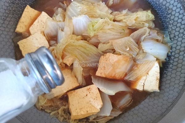 白菜炖豆腐的做法图解8