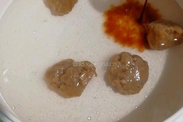 肉丸鸡蛋手擀面的做法图解3