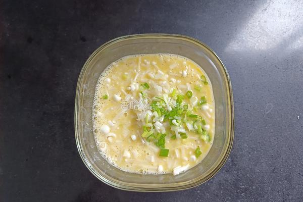 无粉的金针菇鸡蛋饼的做法图解6