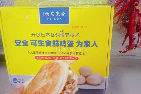 营养鸡蛋肉夹馍