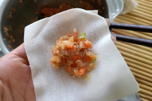 胡萝卜鲜肉馄饨的做法图解6