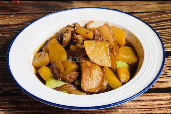 菜梗萝卜炖土豆的做法图解14