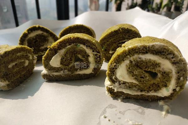 抹茶奶油蛋糕卷的做法图解13