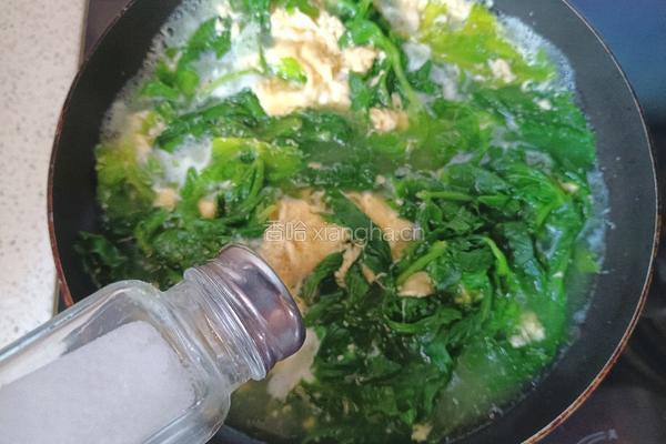 芹菜叶蛋花汤的做法图解5