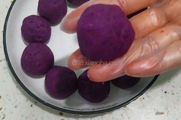 紫薯糯米饼的做法图解2