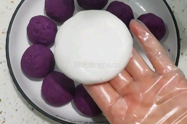 紫薯糯米饼的做法图解6