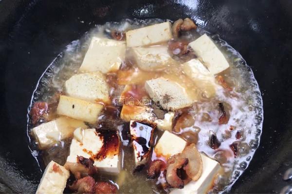 小白菜烧豆腐的做法图解7