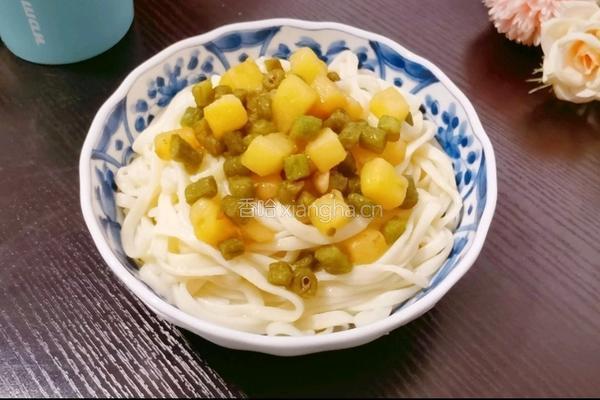 土豆豇豆角打卤面的做法图解14