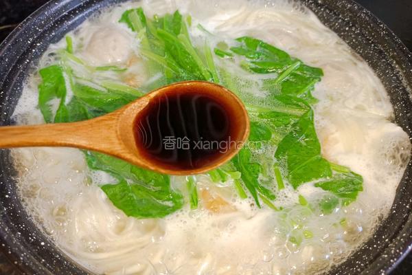 菠菜肉丸鸡蛋面的做法图解5