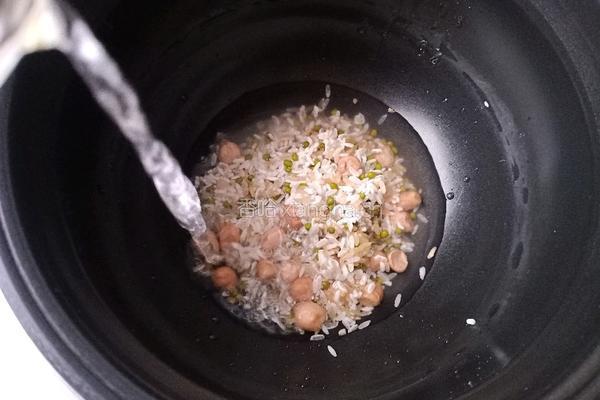 花生绿豆杂粮粥的做法图解4