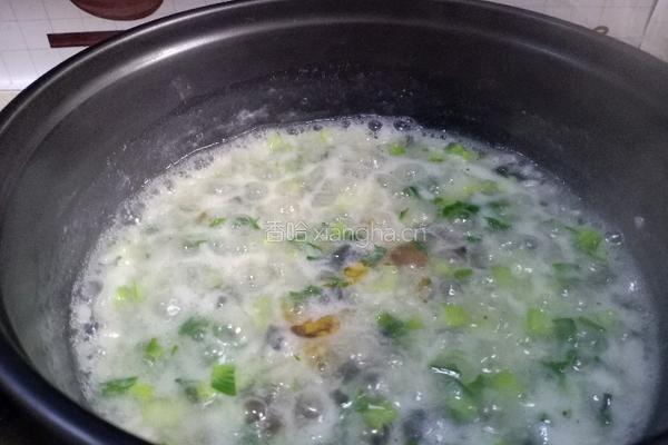 皮蛋青菜粥的做法图解11