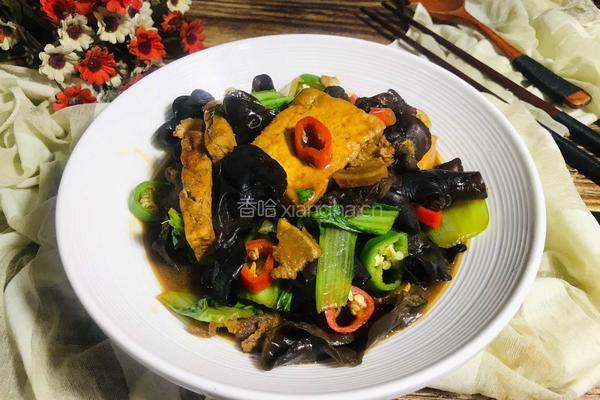 小白菜木耳烧豆腐的做法图解15