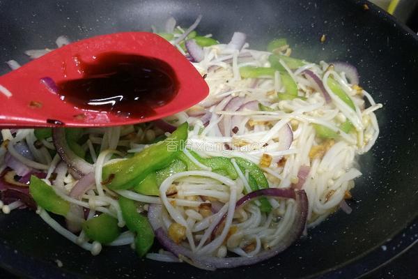 金针菇炒鸡蛋的做法图解12