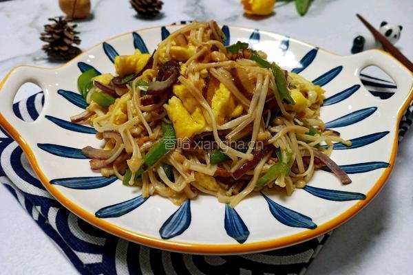 金针菇炒鸡蛋的做法图解14
