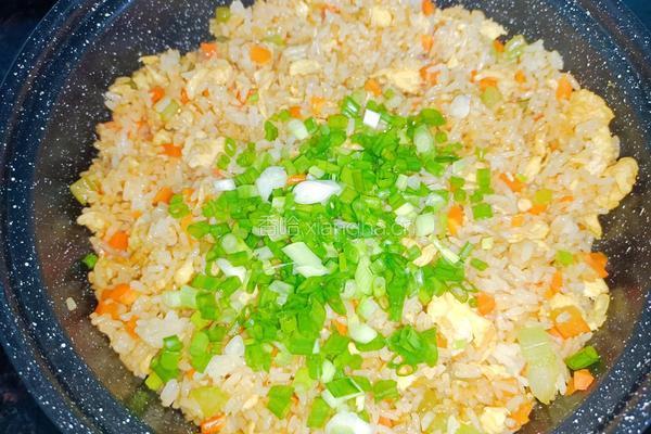 芹菜胡萝卜蛋炒饭的做法图解8