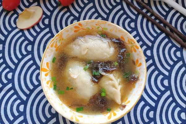 紫菜汤柳叶饺子的做法图解1