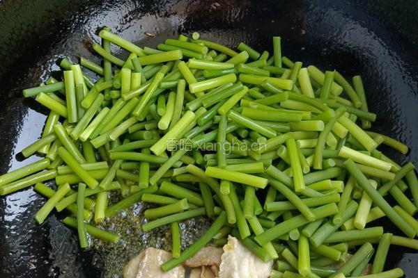 蒜苔炒肉的做法图解5