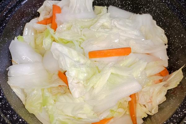白菜豆腐粉丝煲的做法图解4