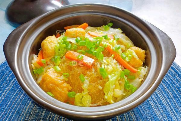白菜豆腐粉丝煲的做法图解9