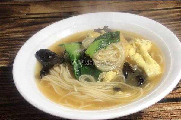黑木耳鸡蛋汤面的做法图解9