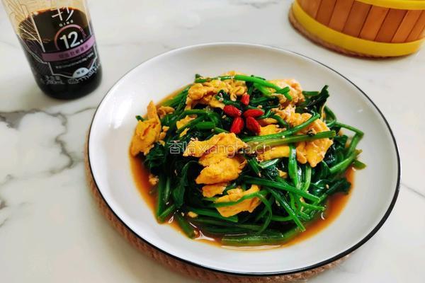 菠菜炒鸡蛋的做法图解8
