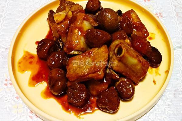 话梅栗子烧小排的做法图解19