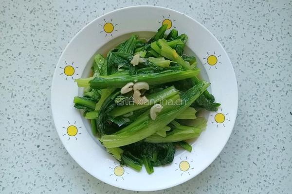 清炒油麦菜的做法图解7