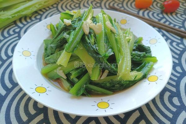 清炒油麦菜的做法图解8
