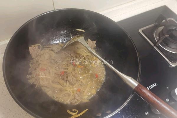 萝卜丝炒牛肉的做法图解5