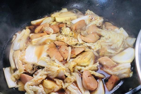 肉肠烧大白菜的做法图解8