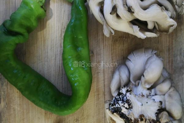 辣椒炒平菇的做法图解1
