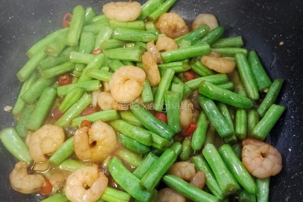 四季豆炒虾仁的做法图解5