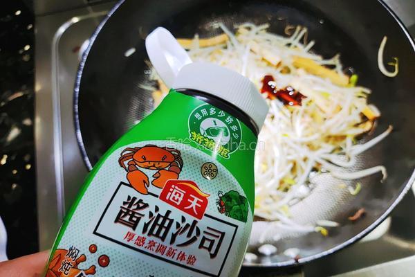 绿豆芽炒香干的做法图解5