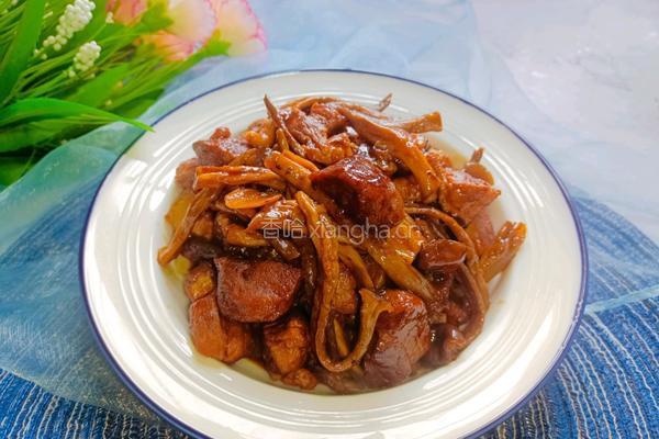 鹿茸菇烧腩肉的做法图解14