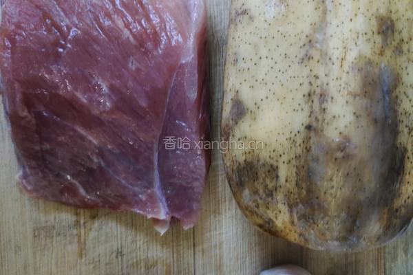 肉炒藕片的做法图解1