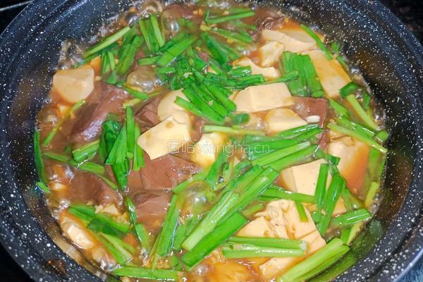 豆腐猪血烧韭菜的做法图解10