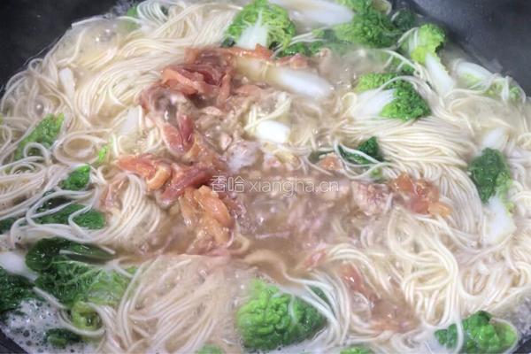 青菜肉丝汤面的做法图解7