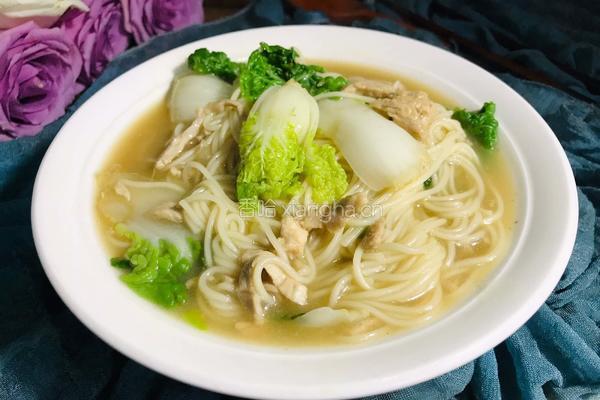 青菜肉丝汤面的做法图解9