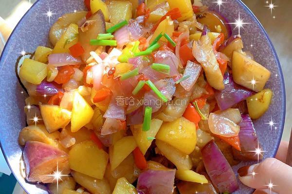 土豆烧茄子的做法图解8