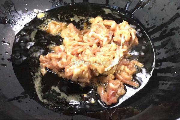 红菜苔梗炒肉的做法图解4